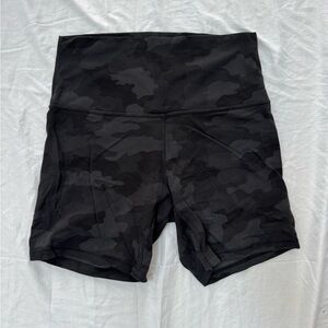 lululemon athletica Black Camo Bike Shorts
